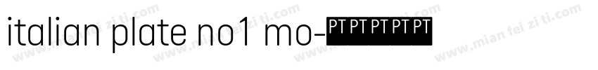 italian plate no1 mo字体转换